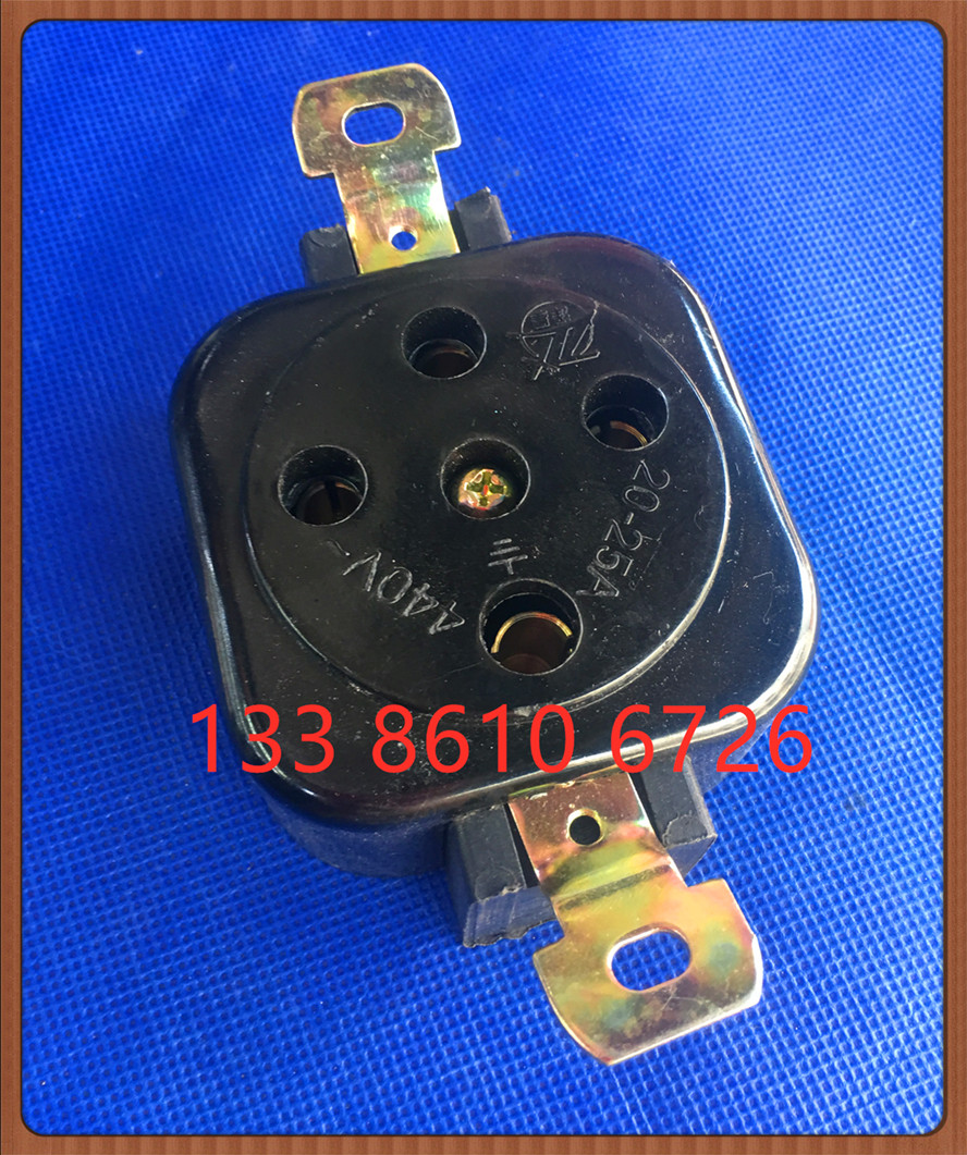 电缆盘插座 胶木插座 拖线盘插座 安装式插座 4孔插座4X25A 4*20A