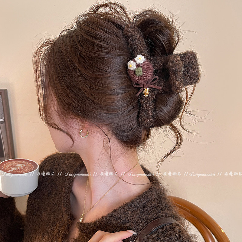 复古南瓜抓夹女高级感鲨鱼夹2025新款发量多秋冬大号发夹百搭头饰,饰品/流行首饰/时尚饰品新,发饰,淘宝优惠券,粉丝福利购,淘宝优惠卷