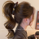 简约小狗香蕉夹发夹女高马尾竖夹2025新款 高级感后脑勺横夹子头饰