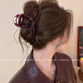 小众设计抓夹女2025新款 大号发夹鲨鱼夹高级感后脑勺盘发气质头饰