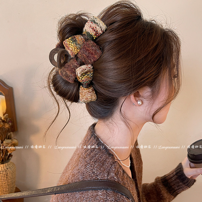 松露可可~蝴蝶结抓夹女复古2026新款鲨鱼夹高级感后脑勺大号发饰,饰品/流行首饰/时尚饰品新,发饰,淘宝优惠券,粉丝福利购,淘宝优惠卷