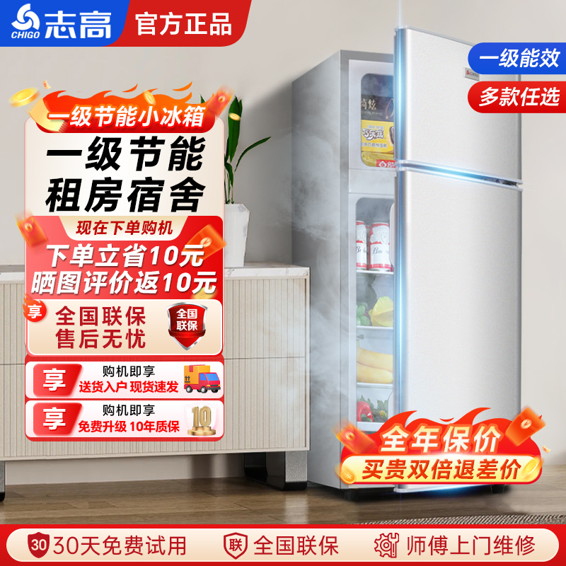 志高一级节能小冰箱小家用小型办公室出租房宿舍省电二人冰箱