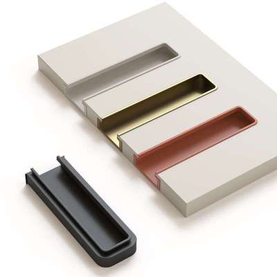 衣柜门隐形嵌入式拉手简约橱柜门开槽隐藏暗拉手榻榻米内嵌门把手