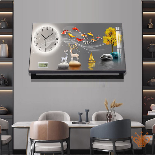 万年历电表箱装饰画静音钟表