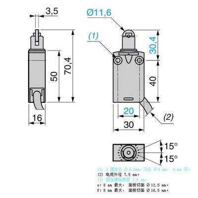 全新防水行程限位开关 XCMN/XCMD2102L1/L2/L3/L5 ZCMD21 ZCE02