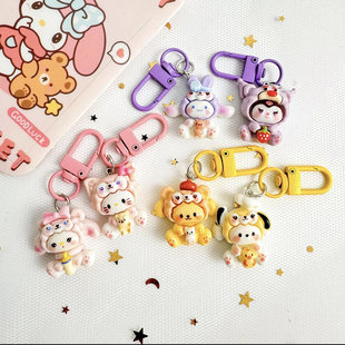 可爱卡通小猫咪形钥匙扣学生书包可爱挂件少女包配饰饰品闺蜜礼物