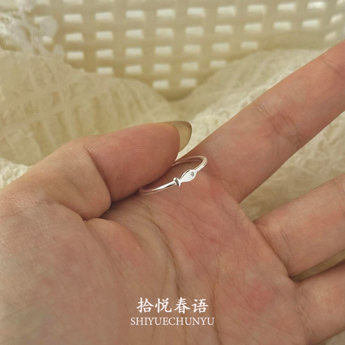 幸运锦鲤小鱼戒指女款设计感