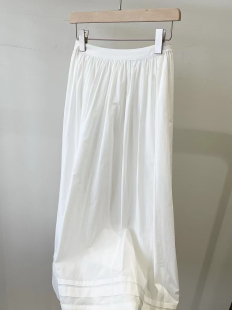 高端女装 棉绸面料后腰松紧宽松百搭高腰显瘦A字伞裙半身裙女 新款