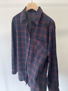 MJY高端女装2026春夏新款棉质复古格纹衬衫外套百搭显瘦上衣女