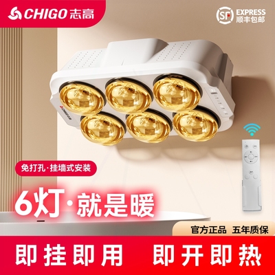 志高壁挂式灯暖浴霸挂壁式浴霸挂