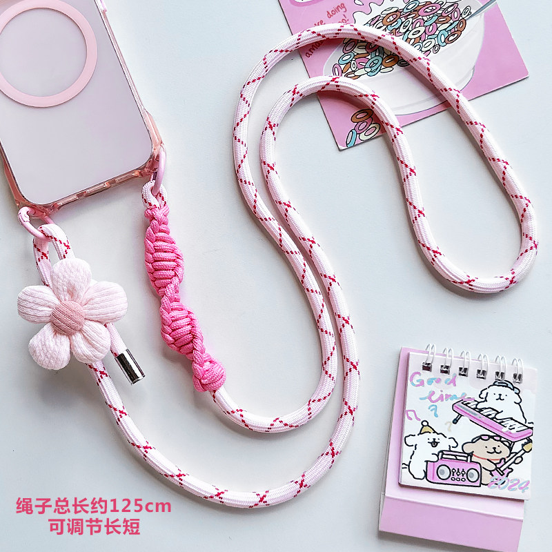 手机挂绳斜挎可背绳耐用长款女挂脖子高端运动链防摔防盗通用可调节钥匙欧洲防丢壳精致肩背高级挂链斜背A13