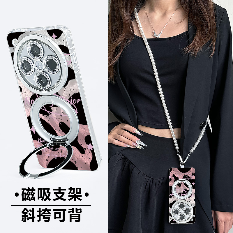 findx8pro手机壳新款挂绳斜挎