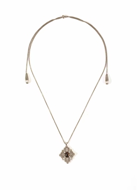 吟絮虎眼石长款项链耳环戒指套装