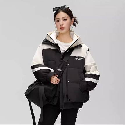 新国标90白鸭绒两件套羽绒服套装外套女2025冬季新款时尚洋气时髦