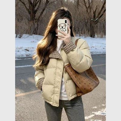 90白鸭绒冬女2025短款羽绒服