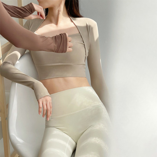 kokoyaya瑜伽训练服秋冬长袖披肩