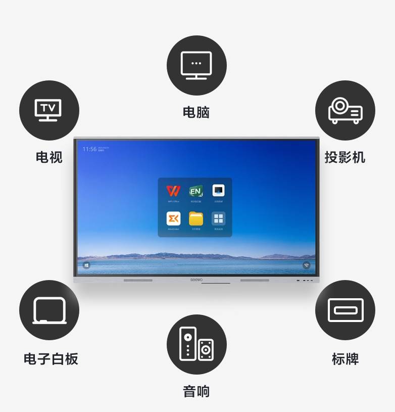 Seewo希沃教学一体机55/65/75/86/98寸会议平板一体机智能触摸屏