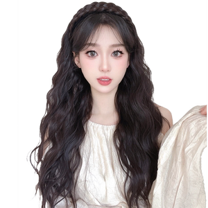 发箍假发女全头套式一体时尚夏天新款高颅顶仿真自然长卷发半头套