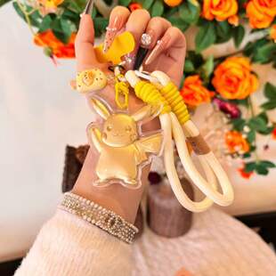 足金999黄金20mg黄金皮卡丘送礼物手机链挂绳钥匙扣车载挂件