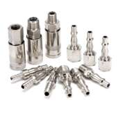 厂家直销英式 8铁镀镍镀铜镀锌气动接头 快速接头12件套装