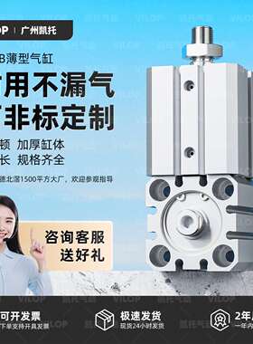 小型内外牙螺纹薄型气缸CDQSB/CQSB12/16/20/25-10/15/30/35/40DM