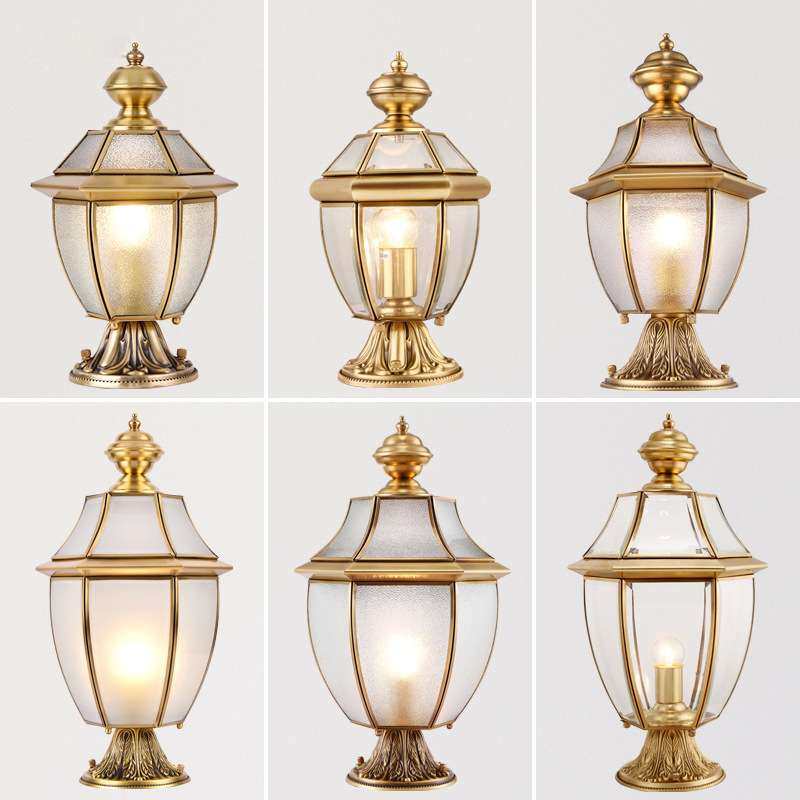 室外庭院灯全铜院墙围墙灯柱头灯欧式门柱景观花园草坪防水户外灯,家装灯饰光源,柱头灯,淘宝优惠券,粉丝福利购,淘宝优惠卷