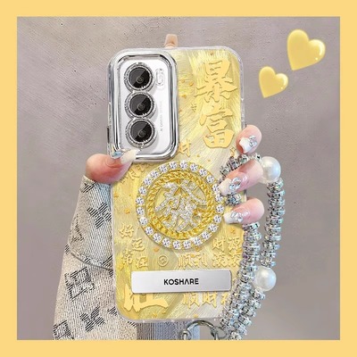 适用oppo羽纱发财转转闪粉镜头膜