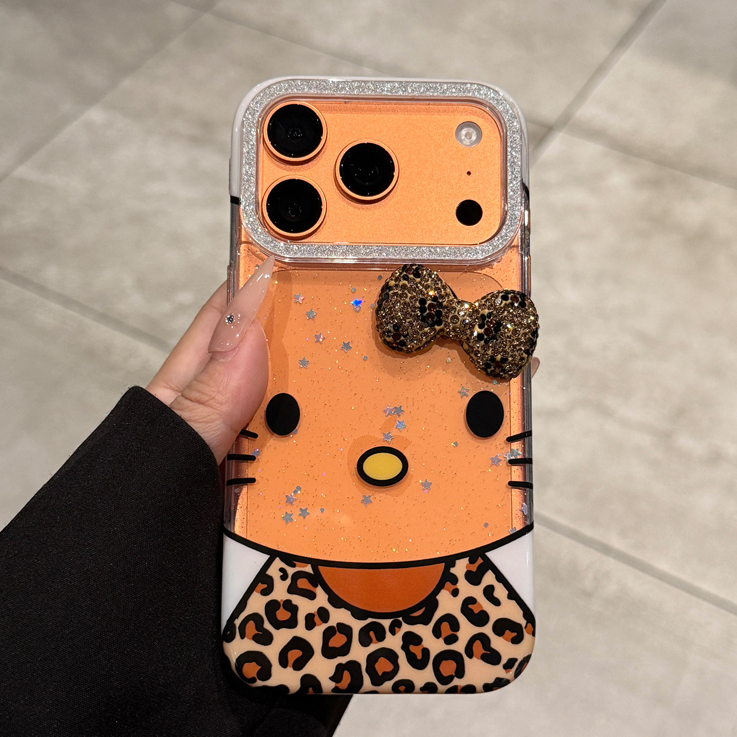 适用苹果17promax手机壳新款闪粉豹纹KT猫iPhone17高级感17pro全包镜头16防摔15超薄14保护套pm女款卡通网红,3C数码配件,手机保护套/壳,淘宝优惠券,粉丝福利购,淘宝优惠卷