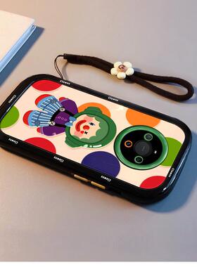 搞怪耳机小丑适用华为mate80pro手机壳全包爆款mate50pro高级感带挂绳mate40e荣耀X50GTmate30超薄防摔套女款