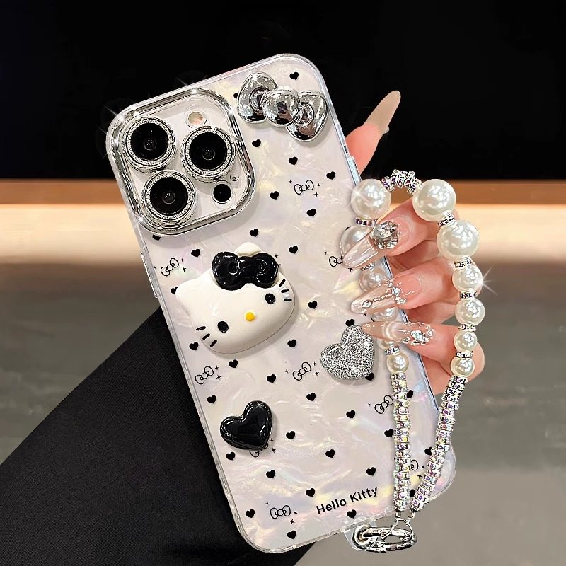 适用苹果17promax手机壳新女款16pro爱心kt猫蝴蝶结手链15/14贝壳纹13pro全包镜头膜11高级感超火12硅胶防摔,3C数码配件,手机保护套/壳,淘宝优惠券,粉丝福利购,淘宝优惠卷