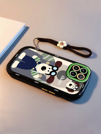 开心掌门狗适用小米14pro手机壳新款红米note13pro创意12可爱卡通K70/60/5040硅胶防摔11保护套全包10s带挂绳