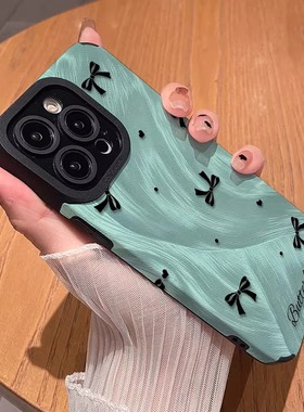 羽纱视觉蝴蝶适用苹果16promax手机壳iPhone15pormax保护套8/7p全包硅胶14por高级感13pm小众复古12p女款11潮