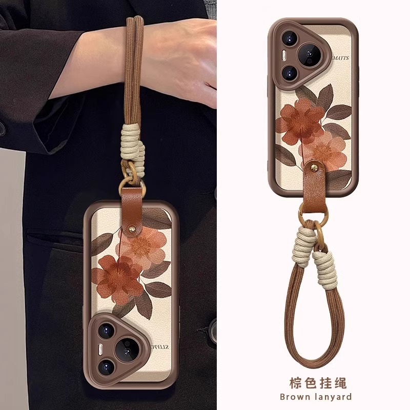 适用华为70小羊皮油画水彩花