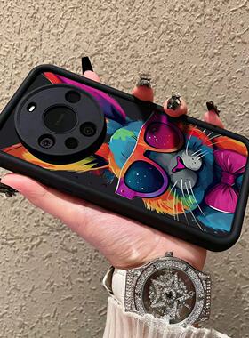 适用华为mate60Pro+手机壳pura70潮牌兔子magic543新款时尚nova11pro气垫防摔50荣耀1009080气质女生硅胶软套