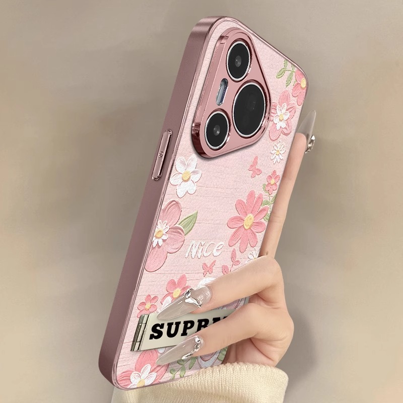 适用华为pura电镀百花油画