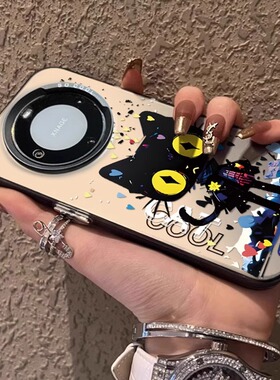 适用华为mate60pro手机壳新款彩绘猫咪50e高级感女40可爱30全包防摔Pura70卡通nova12/11保护套magic6荣耀100