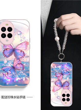 彩色蝴蝶适用华为nova14pro手机壳女新款nova13保护套高级感12ultra带挂绳11活力版高端10软硅胶全包防摔外壳