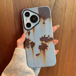 锈迹斑斑适用华为pura80pro手机壳mate70生锈nova14菲林13铁锈12二合一11新款60锈蚀40复古30做旧50破伤风8/7