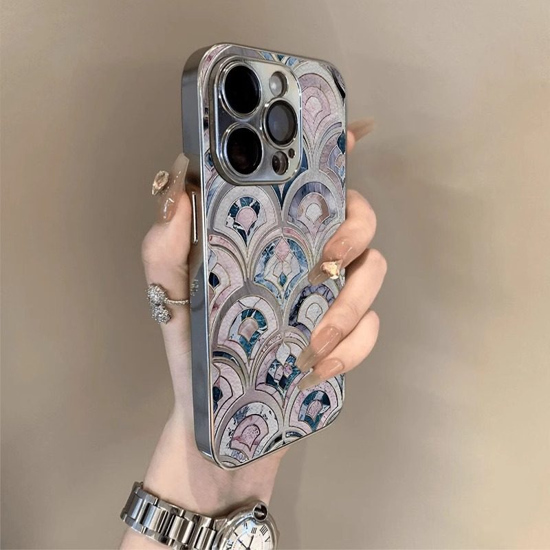 贝壳水晶适用苹果16ProMax手机壳苹果15pro新款14p全包镜头13防摔12羊皮11pro保护套女小众8可爱7plus高级感,3C数码配件,手机保护套/壳,淘宝优惠券,粉丝福利购,淘宝优惠卷