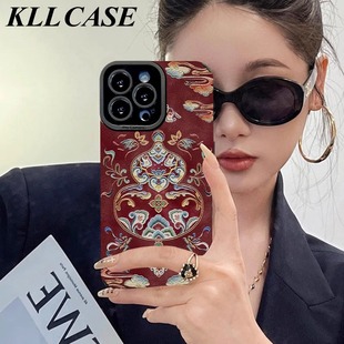 国风敦煌葫芦适用苹果17promax手机壳iPhone16pormax保护套硅胶15/14小羊皮13pm小众xs/r复古12p女款11潮防摔