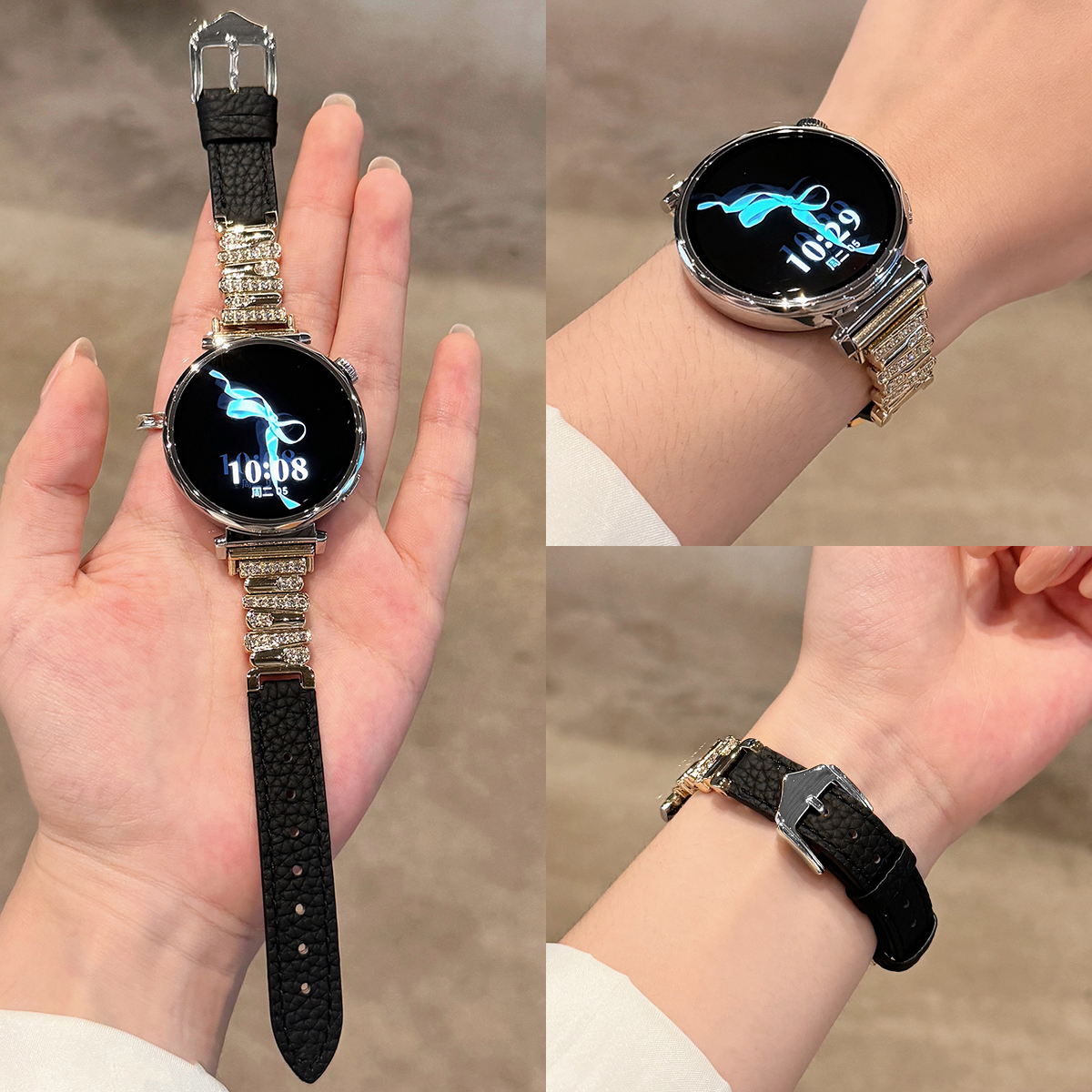 学长家新款不规则荔枝纹表带女生