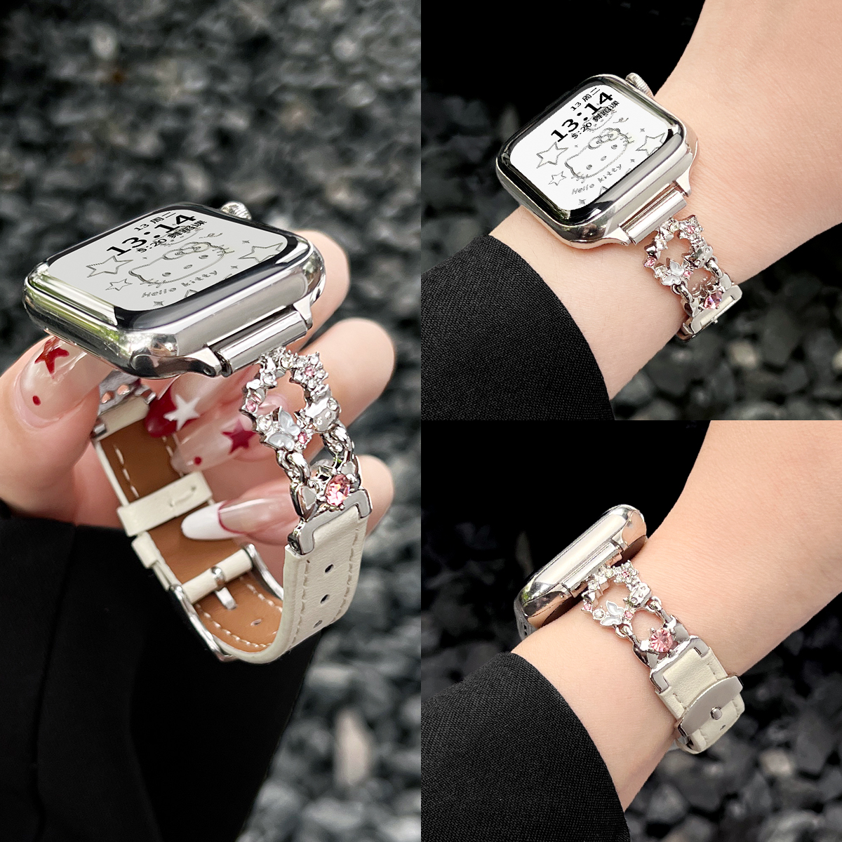 学长家新款金属蝴蝶间皮手表带