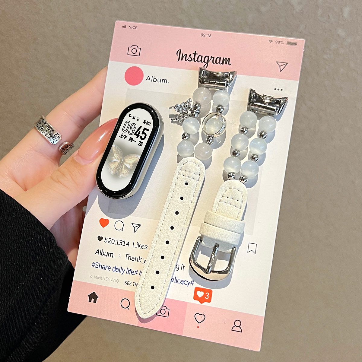 学长家新款猫眼间皮表带女生秋冬