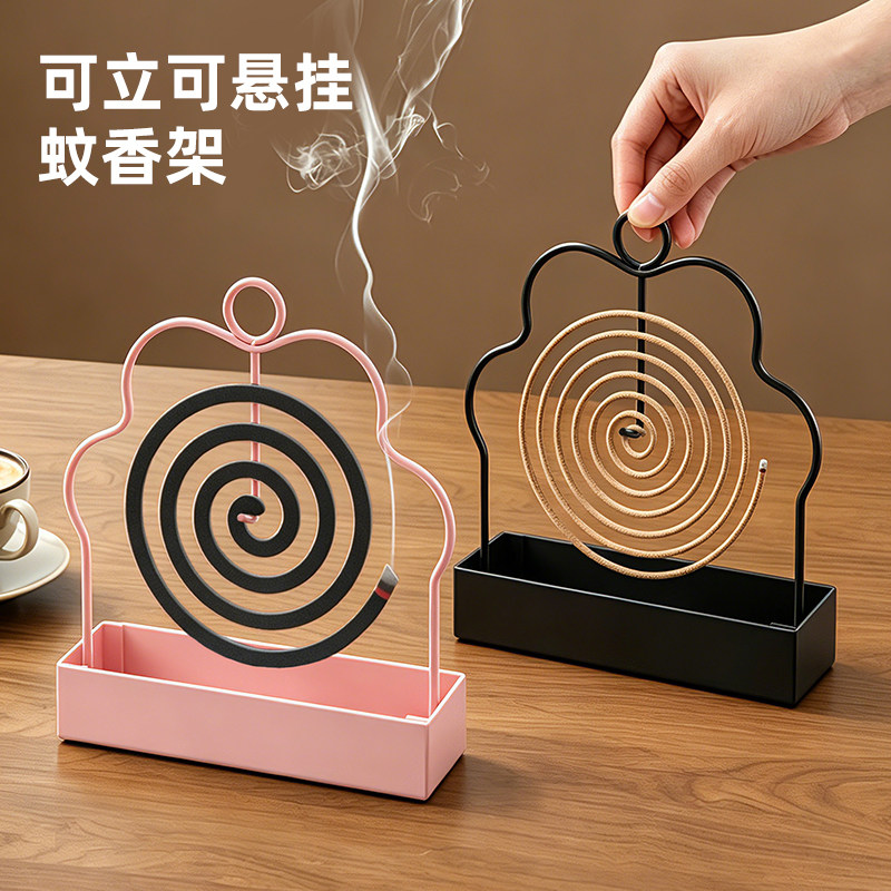 蚊香盘托铁艺檀香放置器蚊香挂架图片