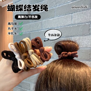 蝴蝶结橡皮筋生扎头高马尾头绳网红抖音爆款 发圈扎头发绳头饰 新款