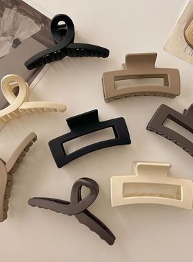 鲨鱼夹ins高颜值大号磨砂鲨鱼夹气质新款气质后脑勺盘发交叉抓夹