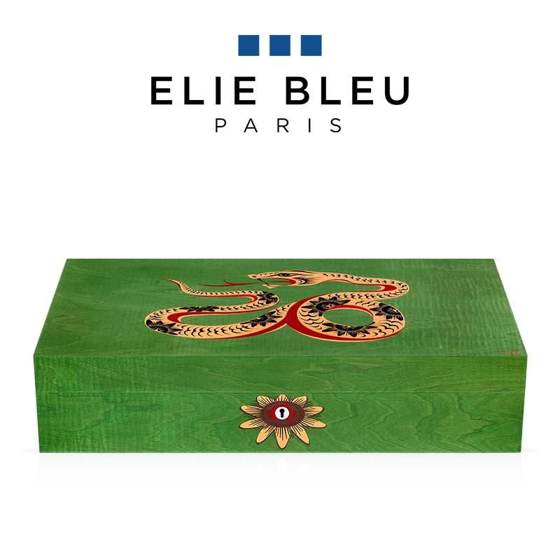 ELIE BLEU生肖系列蛇年110支装雪茄保湿盒高级古巴烟盒全球限量88
