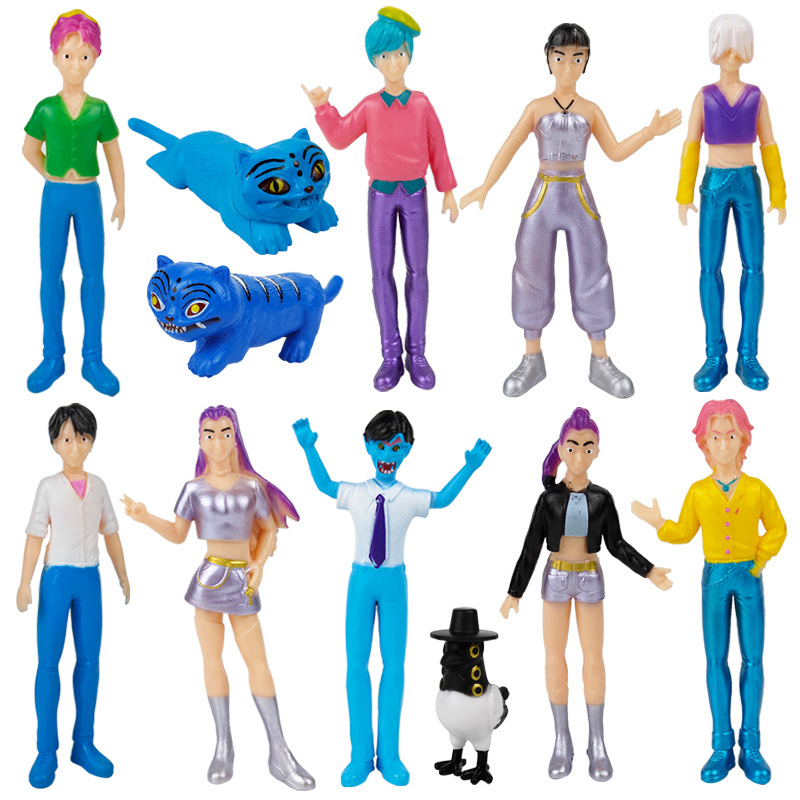 新品猎魔手办公仔老虎明星女团周边玩偶卡通模型玩具摆件