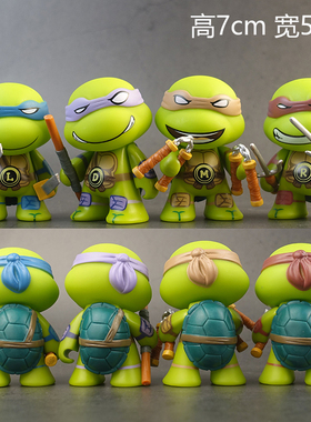 关节可动 忍者神龟TMNT公仔手办忍者龟儿童玩具人肉摆件模型礼物