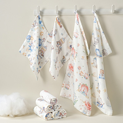 纯棉毛巾挂绳手帕小方巾